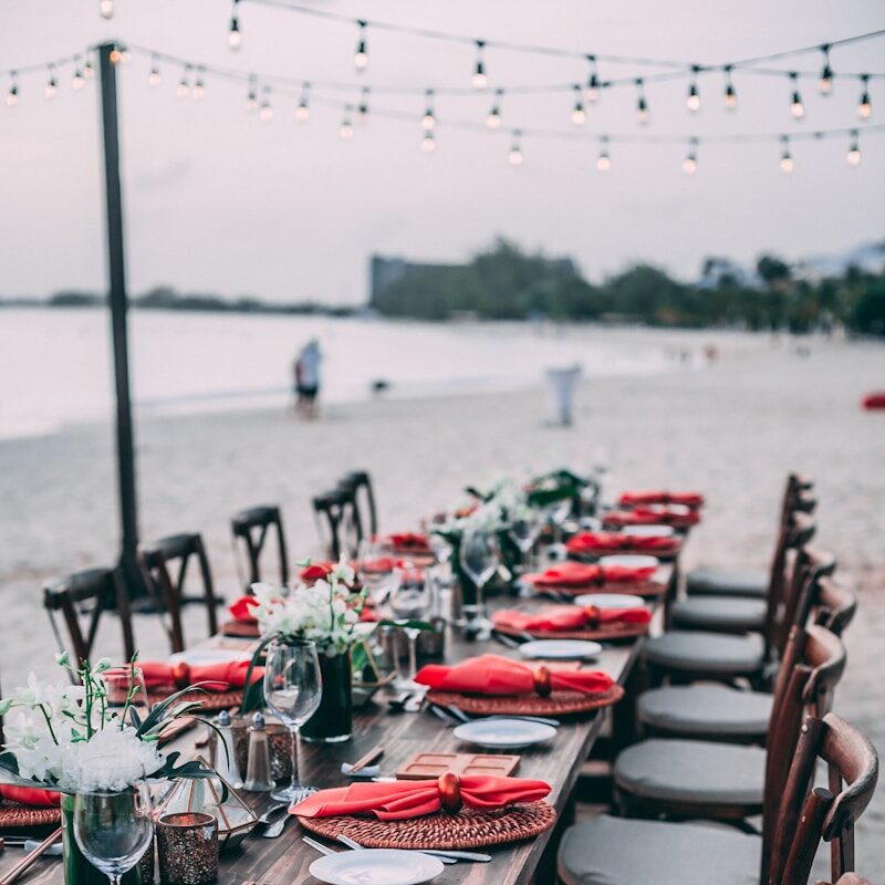 selective focus photo of dining table